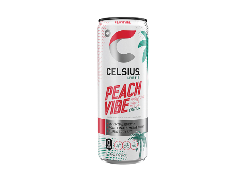 Can of Celsius Peach Vibe